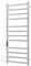 AQUAWORLD Wall-Mounted Heated Towel Rail – 304 Stainless Steel Electric Towel Warmer with Built-in Timer, Hardwired Bathroom Towel Heater, Polished Chrome Finish, 1200 x 500 mm