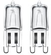 BrightWish G9 Halogen Bulb 40W 300°C Heat Tolerant Oven Light Bulb - Dimmable 2700K Warm White, 360°Beam Angle - Compatible with Ovens, Cookers & Wax Melt Lamp (2 Pack)