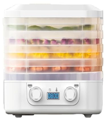 Essiccatore per alimenti, essiccatore per carne e verdura da 160 W/5 strati, essiccatore ad aria per alimenti di piccole dimensioni con durata di 48 ore e temperatura regolabile per frutta e verdura.