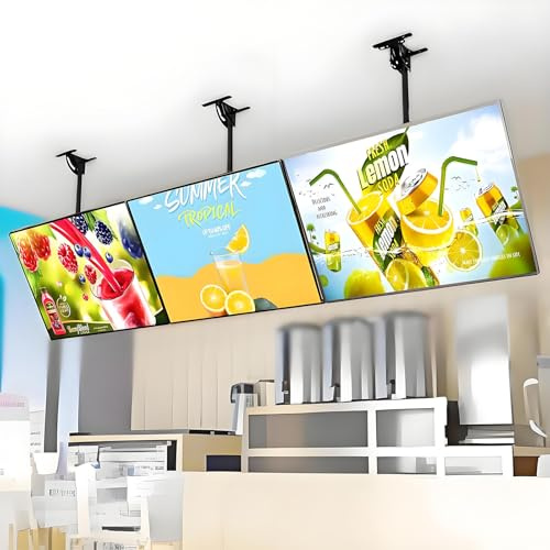 Espositore per Poster Illuminato a LED, Schermo per Poster Illuminato, Cartellone Pubblicitario Da Parete, Menu Retroilluminato a LED, Pannelli Luminosi Pubblicitari a LED per Ristoranti,3pcs-50*70cm