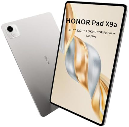 HONOR Pad X9a Wi-Fi Tablet 6GB 128GB, 11.5 Pollici a 120Hz 2.5K Fullview Display, Qualcomm Snapdragone 685, 8300mAh Batteria, 4 Altoparlanti, Corpo in Metallo, Android 15, Grigio