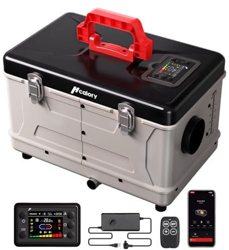 8KW Diesel Heater, 5L Toolbox Compact 2S Portable Parking Diesel Air Heater 110V/12/24V All in One with App Control, Altitude Mode and no tick for RV Garage Camper Grey 2025 Upgraded