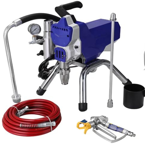 Luzphened Pulvérisateur Haute Airless Pression, Pistolet de Peinture Murale 1300 W, 2 L/Min, Moteur sans Balais Inclus, pour Peinture Intérieure Extérieure Fournitures Clôtures
