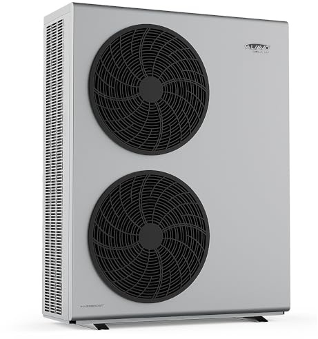 ALSAVO Pompe À Chaleur Air-Eau Monobloc HEAT EVI 12 kW, Triphasée, Avec Double Ventilateur, A+++ Efficacité Énergétique, Pour Chauffage Et Eau Chaude