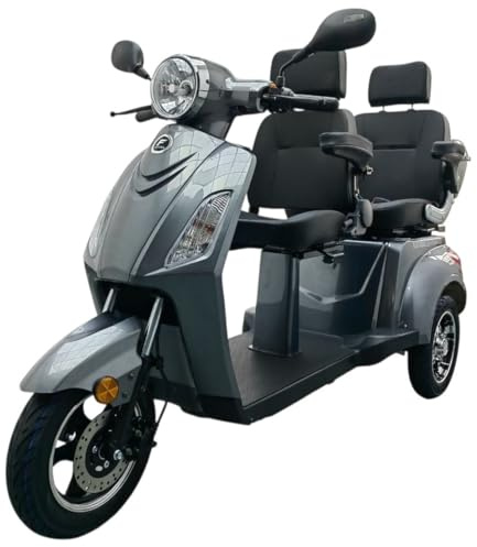 Elektromobil VITA CARE 2000, 25 km/h, light grey, 2 Personen, 1000 Watt, 60 km RW, Seniorenmobil, Straßenzulassung