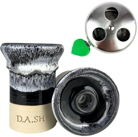 Pack de Cazoleta Savor con Gestor de calor Provost para Cachimba- Fabricada con barro blanco y diseñada para potenciar al maximo la experiencia - Una combinación perfecta para tu shisha
