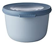 Mepal - Multi Bowl Cirqula Round - Contenitori Plastica con Coperchio - Adatto come contenitore ermetico per Frigo, microonde, Congelatore e piatti da portata - Ciotole Cucina - 500 ml - Nordic blue
