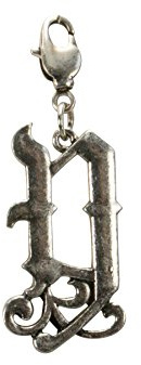 Alpenflüstern Anhänger Trachten-Buchstabe A-Z Alphabet als Initialen oder Monogramm für Charivari oder Trachtenkette (antik-silber-farben) AAH129