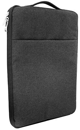 Gadget - Maletín de transporte gigante para portátil con bolsillo de almacenamiento con cremallera extra de 33 a 33 cm (negro)