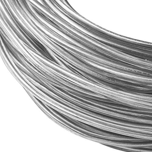 BENECREAT 1.2mm Transparent PVC Plastic Covered Aluminum Wire, 30m Bendable Aluminum Craft Wire for Hair Bows, Shaping Brim Hat and Other Crafts Project (3mm in Total Thickness)