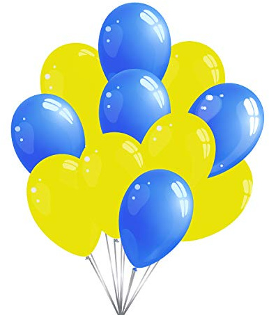 30 Luftballons, je 15 Stück pro Farbe - in verschiedenen Farben - 100% Naturlatex & 100% biologisch abbaubar - twist4 (blau/gelb)
