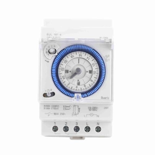 ASHATA Temporizador mecánico SUL181d AC110‑230V Temporizador mecánico Resistente con tamaño pequeño