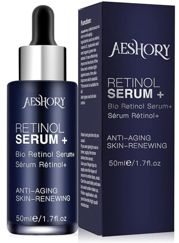 Retinol Serum for Face/Neck/Eyes 50ml, High Strength with 5% Retinol, 30% Vitamin C, Vitamin E & Hyaluronic Acid - Anti Aging Facial Serum for Moisturizing, Fine Line and Wrinkles, Skin Repair