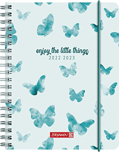 Brunnen Skolkalender Butterfly 2022/2023 A6 2 sidor = 1 vecka, 1071855043, motiv: fjäril