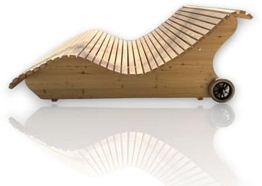 Holztec-Leitner Holzliege Radliege Himmelsliege Doppelliege Schwungliege 140cm breite Lärchenholz Made in Bavaria