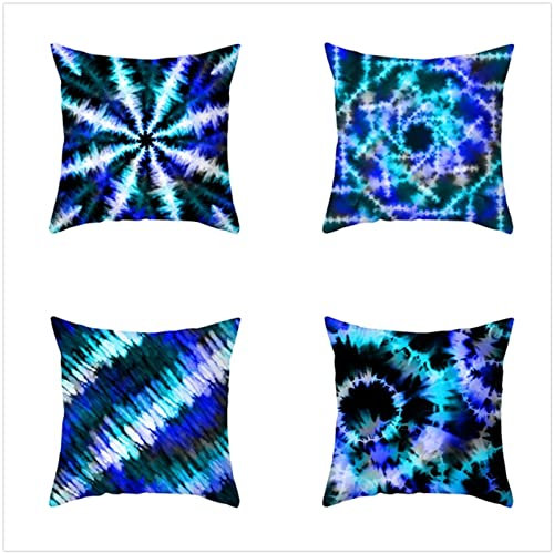 Tinnoon Kissenbezug 75x75cm 4er SetBoho Wohnzimmer Outdoor Deko, Schlafzimmer Zimmer Dekor Kissenhülle Kissenbezüge mit Verstecktem Reißverschluss, Couchkissen, Sofakissen Weinachten Aurora-Linien