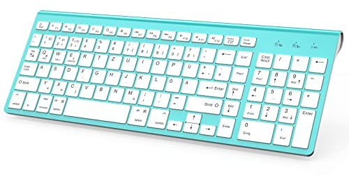 JOYACCESS Bluetooth-Tastatur - kabellos für Mac, Laptop, Android, Windows - iMac, MacBook, iPad Air/Pro - Türkis