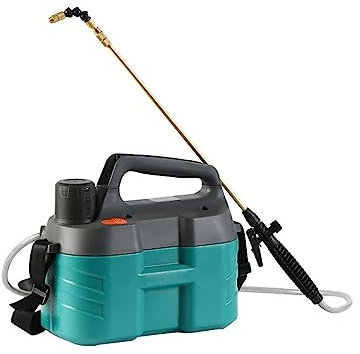 WTHOME Cargador Montado en el Hombro Regadera de Alta presión Pulverizador eléctrico Agrícola 5L / 8L Variedad de boquillas,B-5L