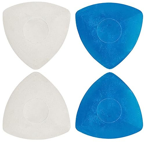 4 Stück Schneiderkreide,Nähkreide,Stoffkreide,Schneiderkreidestift,Kreidestift Nähen,Dreieckskreide,für Schneiderarbeiten,Nähen,Quilten,Basteln,Stoffmarkierungen,2 Blau+2 Weiß