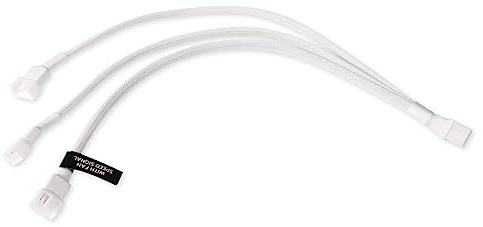 Alphacool 18726 Y-Splitter 4-Pin auf 3x 4-Pin PWM 30cm weiß Kabel Modding gesleevt weiss