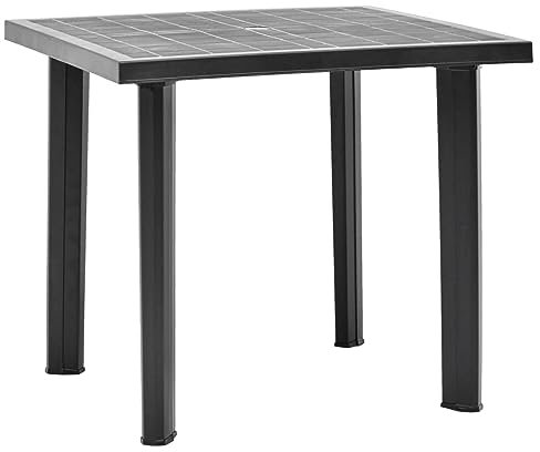 Camerina Gartentisch Anthrazit 80 x 75 x 72 cm Gartentisch Ausziehbar TerrassenmöBel Tisch Outdoor Balkontisch Garten MöBel DraußEn Kunststoff