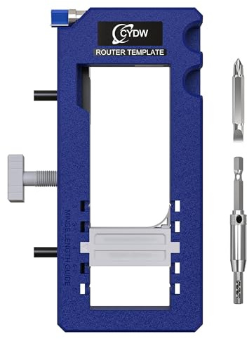 CYDW Door Hinge Jig - Router Template & Mortiser Kit - Fits 3' to 5' Length and 1/4' or 5/8' Thickness