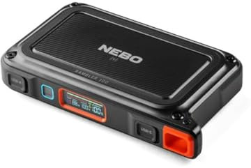 NEBO Rambler PS100 Portable External Battery and Power Bank with USB, Wireless and AC Ports Camping Accessory for Smartphones, Laptops and Cameras