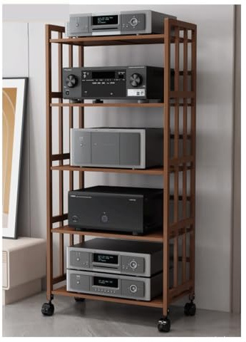 XBDLYQBD Audio-Rack-Medienständer mit großer Kapazität, Stereo-Rack-Systemschrank mit verstellbarem Regal, Hochleistungs-AV-Medienständer für den gewerblichen Heimgebrauch