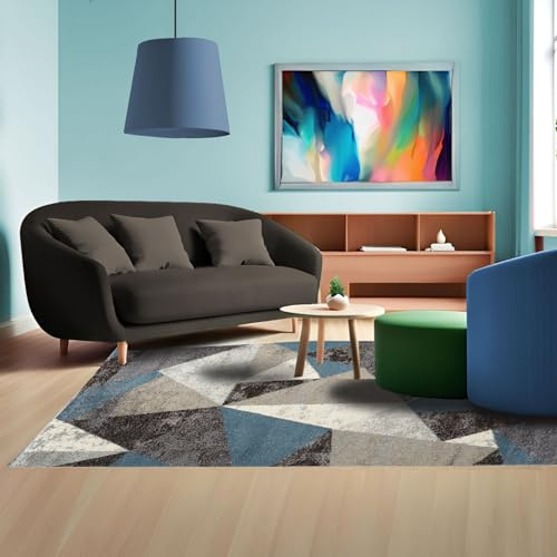 HMO HOME MY OWN Tappeto 110x170 cm Moderno in Polipropilene – Economico e Resistente – Pelo Corto Facile da Pulire – Ideale per Salotto, Soggiorno e Camera da Letto