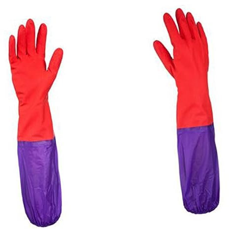 Beavorty Winter Haushalthandschuhe Warm Gefüttert Gummihandschuhe Rutschfest Mit Flexiblem Bündchen Für Geschirrspülen Und Wäsche Schützen Hände Kalt Und Feucht