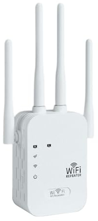 Répéteur sans Fil, Extension WiFi,Extenseur WiFi Le Plus Fort de 1200 Mbps | 4 routeurs de réseau Portuaire, Double Bande 5 GHz / 2,4 GHz, Configuration Rapide, Couverture Plus Large
