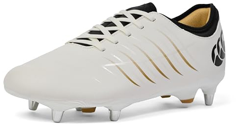 Canterbury Botas de rugby unisex Phoenix 2.0 Team Soft Ground para adultos, color blanco, White, 42.5 EU