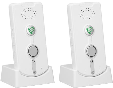 Interphone sans Fil pour la Maison 1000m Gamme Voix activé 2 Voies Interphone pour la Maison de Bureau de Maison Maison dans la Chambre DC5v 1A (White)