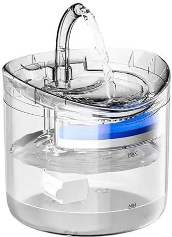 Fuentes de agua para gatos, dispensador de agua silencioso fácil de limpiar, dispensador automático inteligente de 2 L para cachorros, hidratación en interiores, gatitos