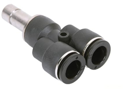union en y con espiga lisa - unión en y de metal, diseño robusto, permite conexiones múltiples, ideal para tuberías y sistemas eléctricos.