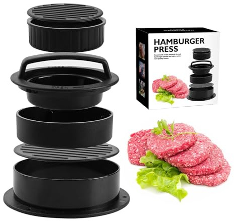 Fyearfly 3 in 1 Burger Press Non Stick Easy Release Manual Patty Maker for Kitchen
