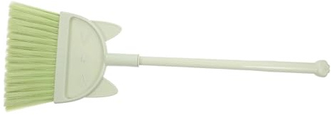 minkissy Cute Cat Broom Cleaning Tool Lightweight for Boys and Pretend Play Household and Kindergarten Use Safe Reusable Green