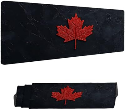 Alfombrilla Ratón XXL 1000 x 500 mm, Negro Gaming Alfombrilla Escritorio, Mouse Pad con Base de Antideslizante, Hojas Tapete Escritorio Grande, Mousepad de Oficina y para Gaming en Casa H-5352