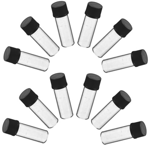iplusmile 100pièces Lot de Mini-flacons Verre Transparents Bouchon à Vis Flacons Échantillons Rechargeables et Étanches pour Cosmétiques et Laboratoire
