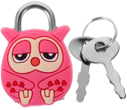 DOITOOL Mini Lucchetto Metallico Portatile Rosa Sicuro per Armadietti Valigie Zaini e Portagioie Design Cartone Animato Creativo e Resistente