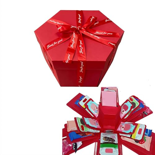 Scatola esplosiva a 5 strati con nastro, custodia a sorpresa fai da te in cartone regalo esplosione, scatole per scrapbooking, album fotografici, contenitore creativo a sorpresa per anniversario