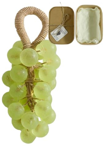 Gazocua Grape Soap on a Rope, Grape Shape Hand Soap - Moisturising Bar Soap | Handmade Facial Cleanser in the Shape of a Grape for Children Face Shower Skin Hygiene 13 x 6.5 cm