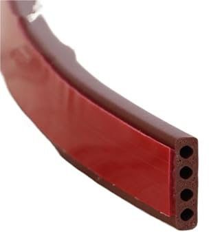 Canalina Passacavi Adesiva Guarnizione in gomma siliconica tipo I/E/D da 6 m for porte e finestre, autoadesiva, insonorizzata impermeabile(9X2mm brown)