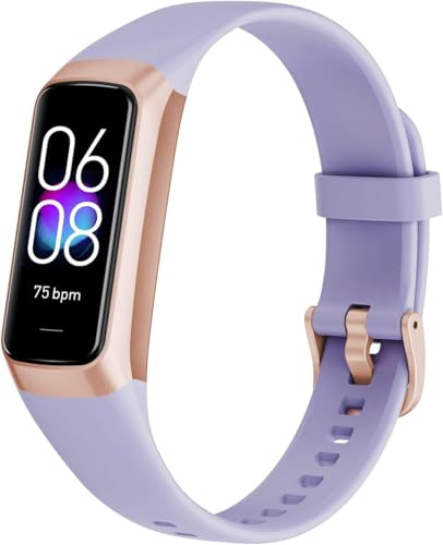 YJYK Fitness Tracker with 24/7 Heart Rate Blood Oxygen Sleep Monitor,Activity Tracker with 1.1 AMOLED Touch Color Screen, Multiple Sport Modes Step Counter,IP68 Waterproof for Women Men (Purple)