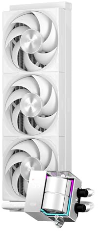 CPS DS360 Dissipatore Liquido AIO per CPU Raffreddamento Monitor Digitale Dissipatore Liquido 360mm per CPU per AM4 AM5 Intel LGA 1700/1851/20XX (DS360Pro Digital WH)