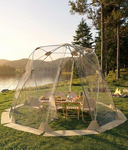 12X12 FT Outdoor Pop Up Bubble Tent, 6-8 Person Garden Dome Igloo Tents with Rainproof & Windproof Design for Camping, Backyard Events and Beach