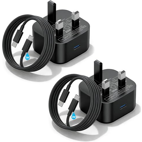 Samsung Fast Charger Plug and Long Cable 2M Charging USBC for Samsung Galaxy S26 S25 S24 S23 S22 S21 S20 A36 A56 A55 A54 A35 A34 A33 A32 A05 A16 A17 A22 A24 A25 A26 A27,USB Type C Phone Lead with Head