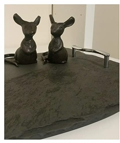 F&G Supplies Pair of cast iron mice - great fun for a cheese board or decorative accessory - Hand cast and finished!
