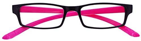 The Reading Glasses Company Die Lesebrille Unternehmen Schwarz Neon Rosa Nacken-Leser Damen Damen R20-4 +2,00