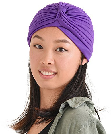 CHARM Turban Damen Herren Twist Falten Mütze Wahrsagerin | Indisch Kostüm Accessoires, Kopfschmuck Hut, Vintage Kopfbedeckung, 20er Jahre Stil, Frauen Kopftuch